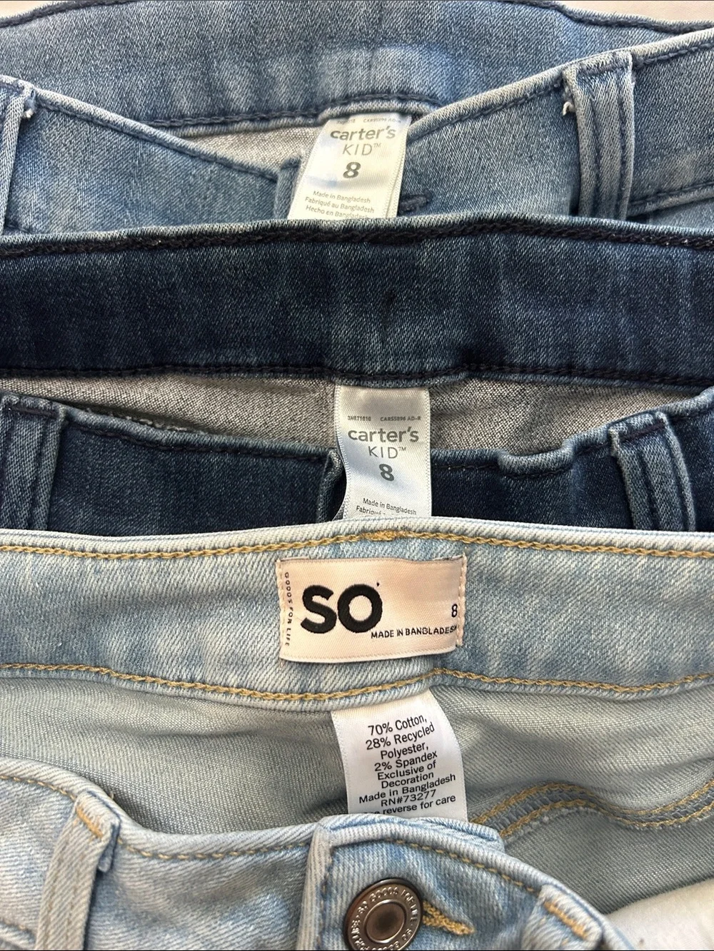 Carters girls size